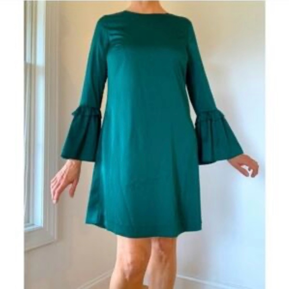 Worthington Green Bell Sleeve Dress